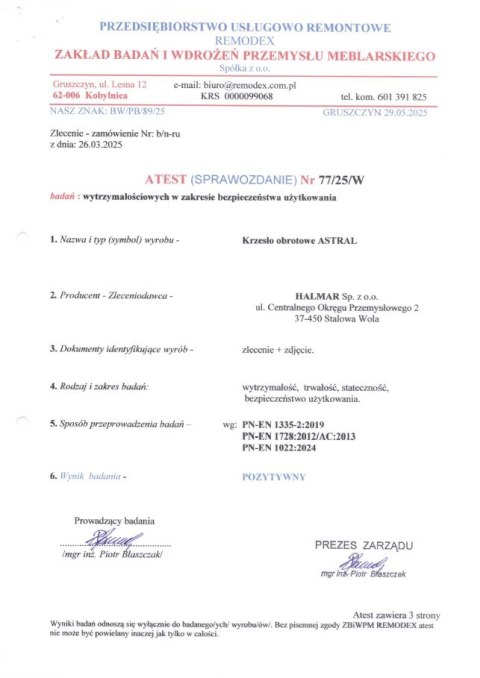 ASTRAL fotel gabinetowy czarny