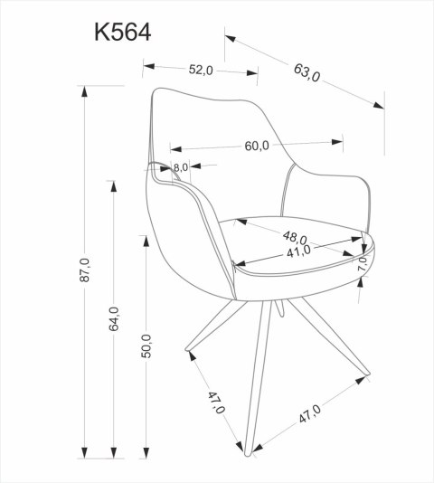 K564 krzesło beżowy