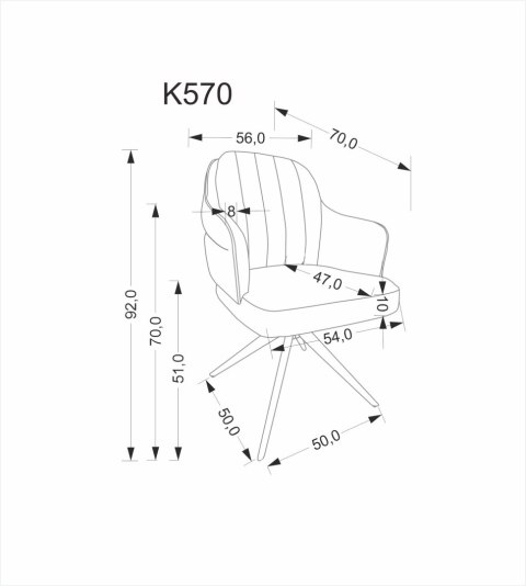 K570 krzesło beżowy