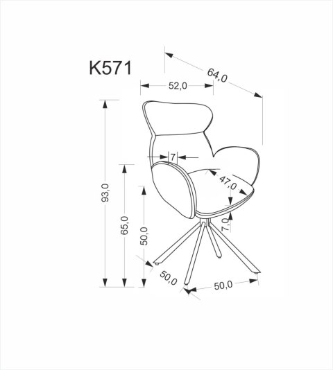 K571 krzesło cynamonowy