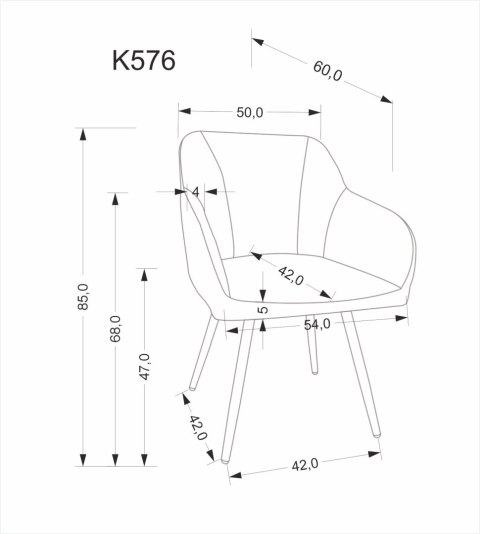K576 krzesło oliwkowy