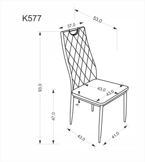 K577 krzesło czarny / czarny