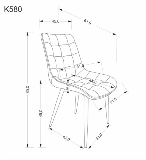 K580 krzesło, czarny