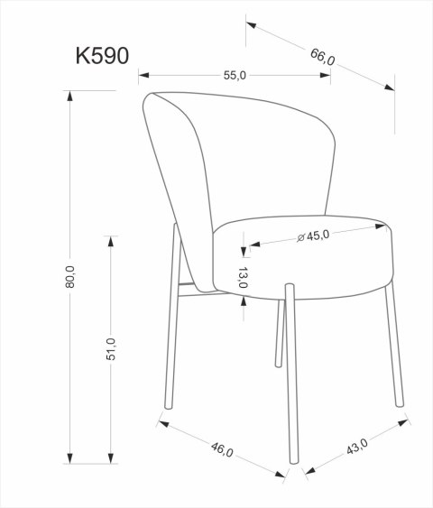 K590 krzesło oliwkowy