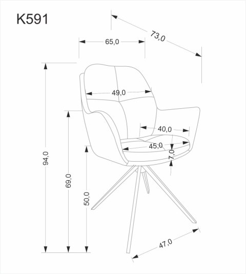 K591 krzesło jasny popiel