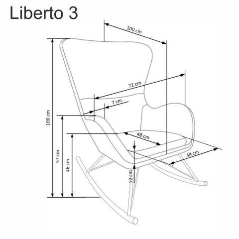LIBERTO 3 fotel wypoczynkowy biały