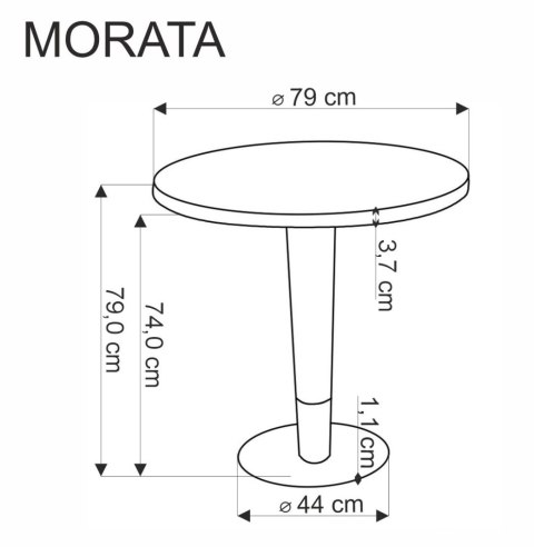 MORATA stół okrągły, biały marmur / czarny / złoty
