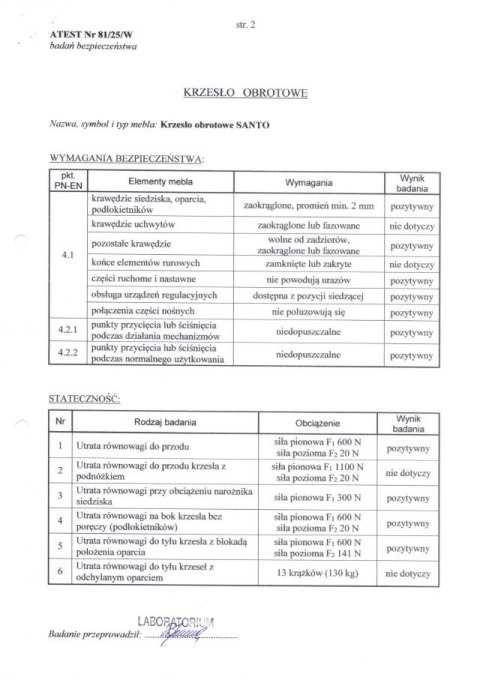 SANTO fotel obrotowy, czarny