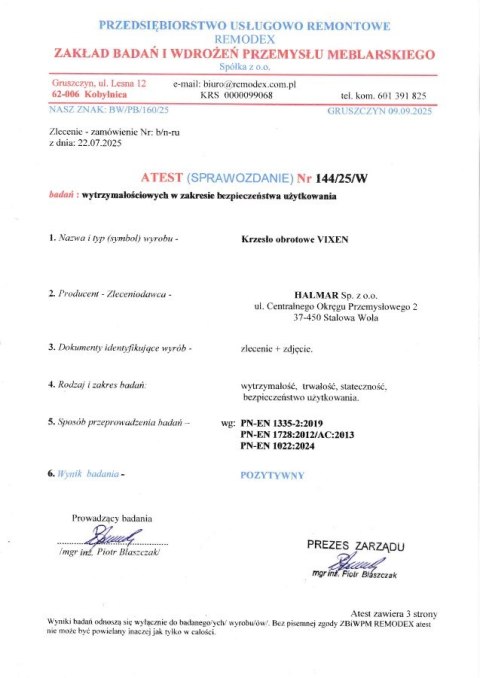 VIXEN fotel gabinetowy czarny