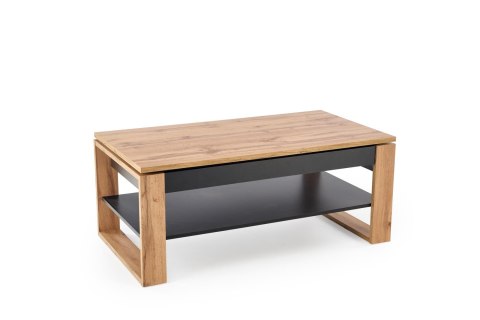 BETTY ława z podnoszonym blatem dąb artisan / czarny