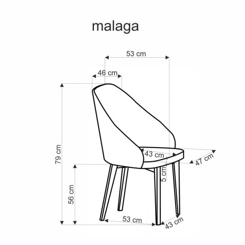MALAGA krzesło beżowy / tap: MAVEL 38 / STELAR 16