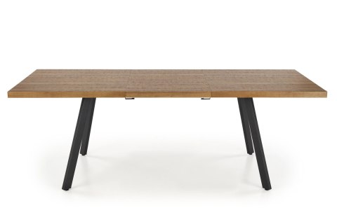 BERLIN stół rozkładany 140-180 cm, blat - orzechowy, stelaż - czarny