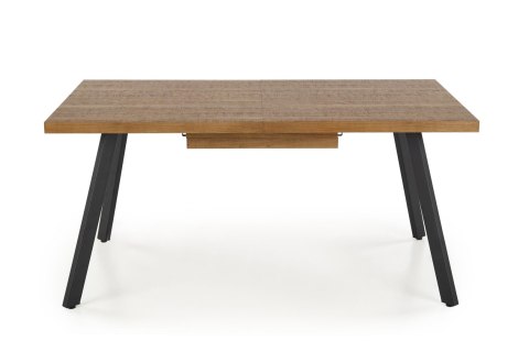 BERLIN stół rozkładany 140-180 cm, blat - orzechowy, stelaż - czarny