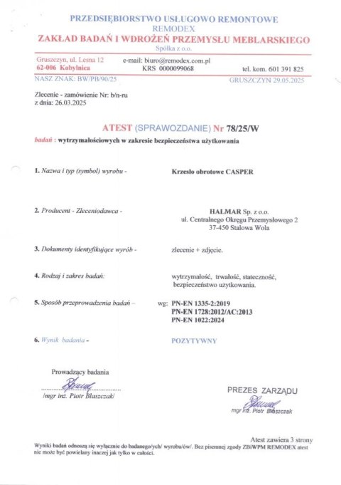 CASPER fotel gabinetowy czarny