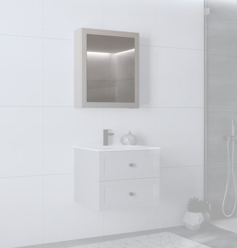 TORETO Szafka lustrzana 70x60/1D (MDF ramiak) cashmere