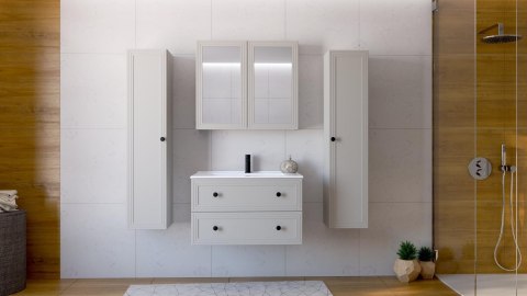 TORETO Szafka lustrzana 70x80/2D (MDF ramiak) cashmere