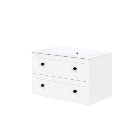TORETO Szafka pod umywalkę 80/2S (MDF ramiak) biały