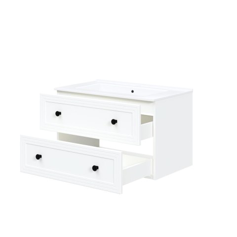 TORETO Szafka pod umywalkę 80/2S (MDF ramiak) biały