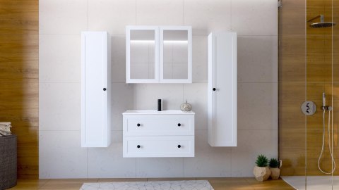 TORETO Szafka pod umywalkę 80/2S (MDF ramiak) biały