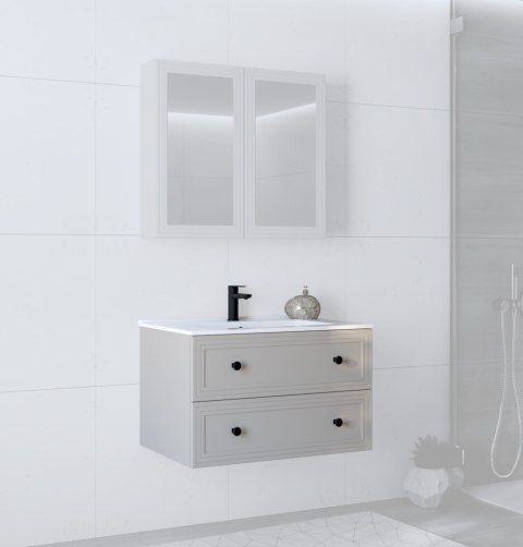 TORETO Szafka pod umywalkę 80/2S (MDF ramiak) cashmere