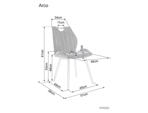 Krzesło Arco Velvet
