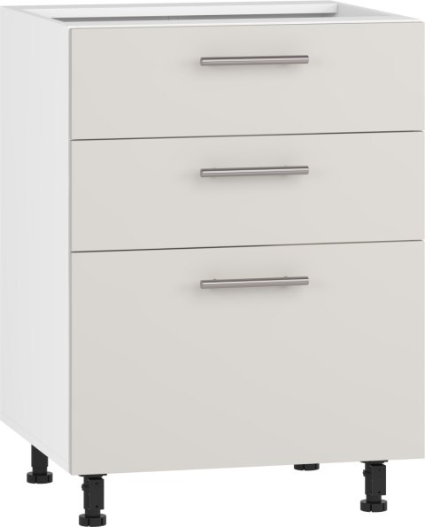 VENTO D3S-60/82 szafka dolna z szufladami, mechanizm Hettich front: kaszmir