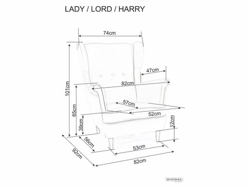 Fotel Harry Velvet