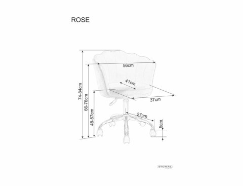 Fotel obrotowy Rose Velvet