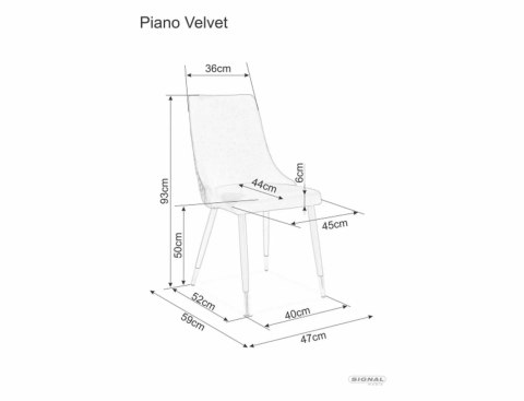 Krzesło Piano B Velvet