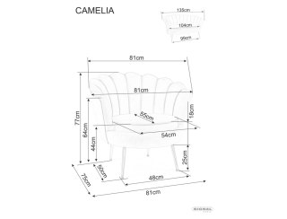 Fotel Camellia 1 Velvet