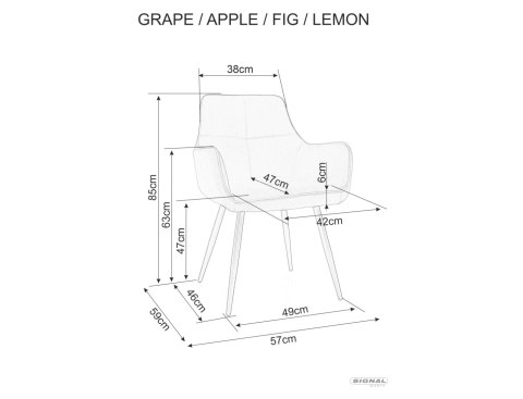 Krzesło Apple Velvet