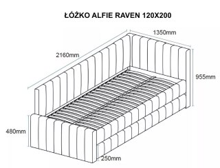 Łóżko Alfie Raven