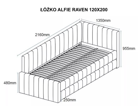 Łóżko Alfie Raven