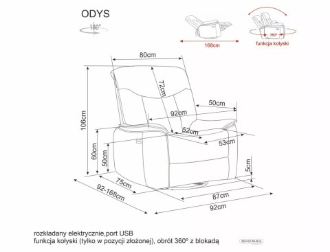 Fotel rozkładany Odys Raven