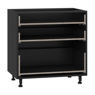 VENTO D3S-80/82 korpus, szafka dolna z szufladami, mechanizm Hettich czarny