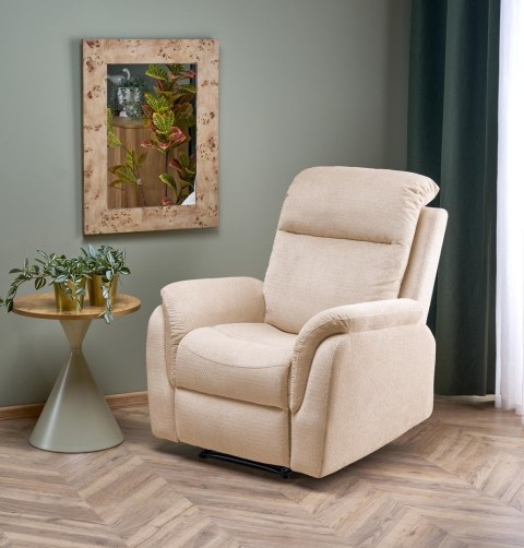 GALEON fotel wypoczynkowy z funkcją elektrycznego rozkładania, beżowy