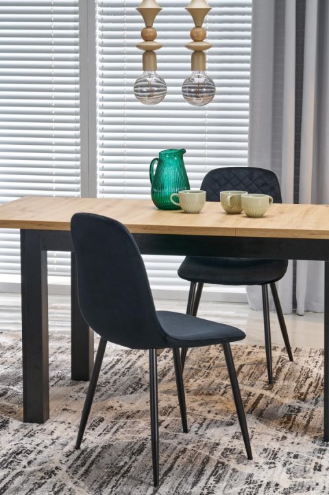 GIZMO stół rozkładany blat - dąb artisan, nogi - czarny