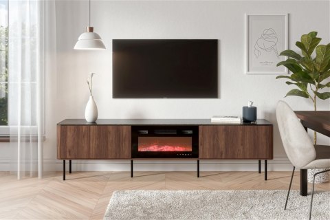 SOLANO RTV-2 stolik RTV orzech warmia / czarny marmur