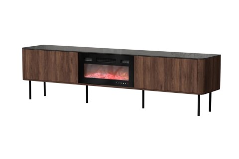 SOLANO RTV-2 stolik RTV orzech warmia / czarny marmur