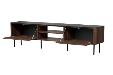 SOLANO RTV-2 stolik RTV orzech warmia / czarny marmur