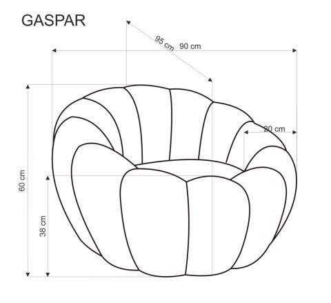GASPAR 2 fotel wypoczynkowy beżowy