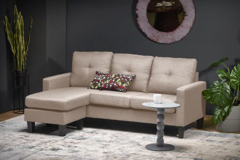 GERSON sofa z podnóżkiem beżowy