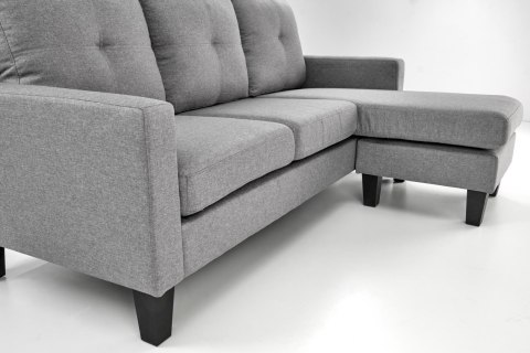 GERSON sofa z podnóżkiem popielaty