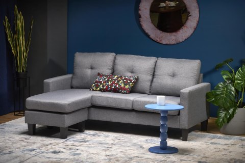 GERSON sofa z podnóżkiem popielaty