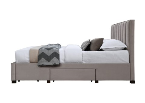GRACE 160 łóżko z szufladami beżowy velvet