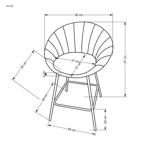 H112 hoker ciemny zielony / złoty