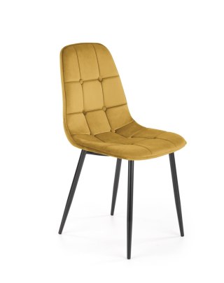 K417 krzesło musztardowy velvet