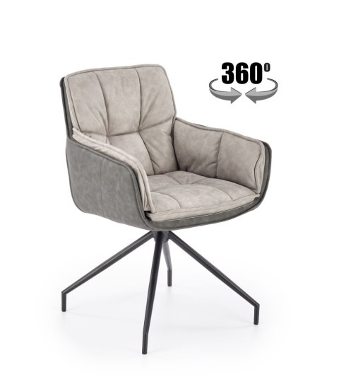 K523 krzesło popielaty / ciemny popiel